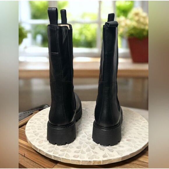 Vagabond Shoemakers Cosmo 2.0 Tall Black Leather Lugged Pull-On Boots EU 37 US 7 - Picture 11 of 12